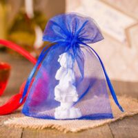 Sacs en organza 10 x 13 cm - bleu Petits sachets 10x13 cm