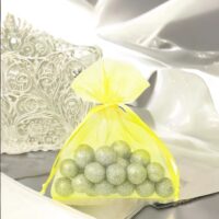 Sacs en organza 10 x 13 cm - jaune Petits sachets 10x13 cm