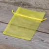 Sacs en organza 10 x 13 cm - jaune Pâques