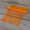 Sacs en organza 10 x 13 cm - orange Saint Valentin