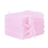 Sacs en organza 10 x 13 cm - rose clair Pâques