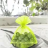 Sacs en organza 10 x 13 cm - néon vert Petits sachets 10x13 cm