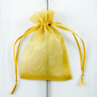 Sacs en organza 10 x 13 cm - néon vert Saint Valentin