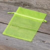 Sacs en organza 10 x 13 cm - néon vert Pâques