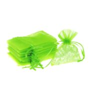 Sacs en organza 10 x 13 cm - néon vert Décorations de table