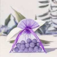 Sacs en organza 10 x 13 cm - violet foncé Petits sachets 10x13 cm