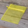 Sacs en organza 11 x 14 cm - jaune Pâques