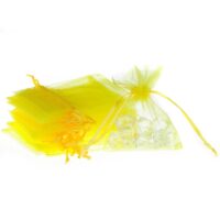 Sacs en organza 11 x 14 cm - jaune Décorations de table