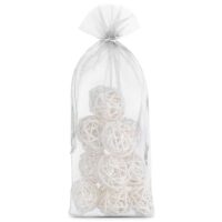 Sacs en organza 11 x 20 cm - blanc Moyens sachets 11x20 cm