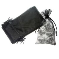 Sacs en organza 11 x 20 cm - noir Sacs en organza