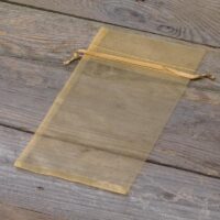 Sacs en organza 11 x 20 cm - or Moyens sachets