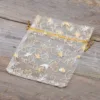 Sacs en organza 12 x 15 cm - Noël / 8 Cosmétiques