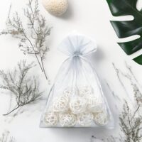 Sacs en organza 12 x 15 cm - argenté Pochettes argent / gris