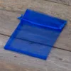 Sacs en organza 12 x 15 cm - bleu Pâques