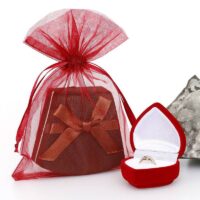 Sacs en organza 12 x 15 cm - bordeaux Petits sachets 12x15 cm