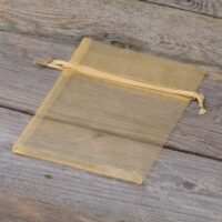 Sacs en organza 12 x 15 cm - or Batême