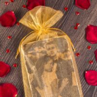 Sacs en organza 12 x 15 cm - or Moyens sachets