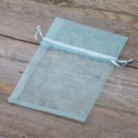 Sacs en organza 13 x 18 cm - bleu ciel Pâques