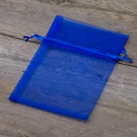 Sacs en organza 13 x 18 cm - bleu Sac de Noël