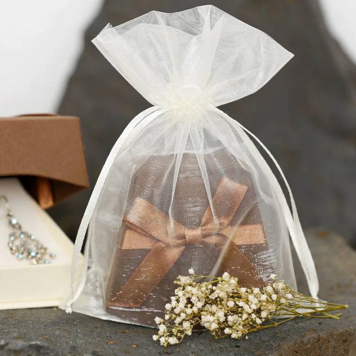 Sacs en organza 13 x 18 cm - ivoire Moyens sachets