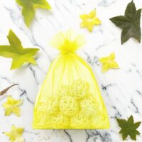 Sacs en organza 13 x 18 cm - jaune Moyens sachets 13x18 cm