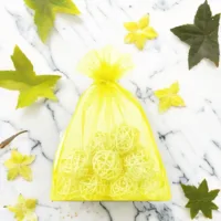 Sacs en organza 13 x 18 cm - jaune Moyens sachets 13x18 cm