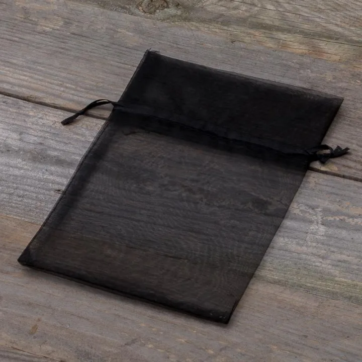 Sacs en organza 13 x 18 cm - noir Halloween