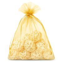 Sacs en organza 13 x 18 cm - or Moyens sachets 13x18 cm