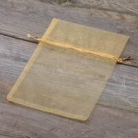Sacs en organza 13 x 18 cm - or Moyens sachets