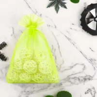 Sacs en organza 13 x 18 cm - néon vert Sacs verts