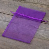 Sacs en organza 13 x 18 cm - violet foncé Journée de la femme