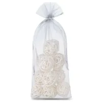 Sacs en organza 13 x 27 cm - argenté Moyens sachets 13x27 cm