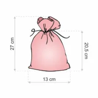 Sacs en organza 13 x 27 cm - bordeaux Saint-Valentin