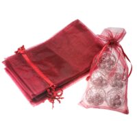 Sacs en organza 13 x 27 cm - bordeaux Sac de Noël