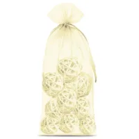 Sacs en organza 13 x 27 cm - ivoire Moyens sachets 13x27 cm