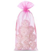 Sacs en organza 13 x 27 cm - rose Moyens sachets 13x27 cm