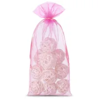 Sacs en organza 13 x 27 cm - rose Moyens sachets 13x27 cm
