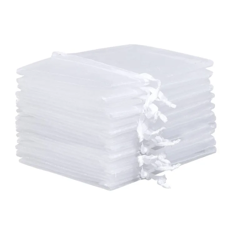 Sacs en organza 15 x 20 cm - blanc Moyens sachets