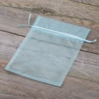 Sacs en organza 15 x 20 cm - bleu ciel Batême