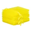 Sacs en organza 15 x 20 cm - jaune Saint Valentin