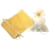 Sacs en organza 15 x 20 cm - or Bougies