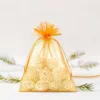Sacs en organza 15 x 20 cm - orange Moyens sachets 15x20 cm