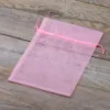 Sacs en organza 15 x 20 cm - rose clair Pâques