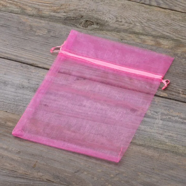 Sacs en organza 15 x 20 cm - rose Batême