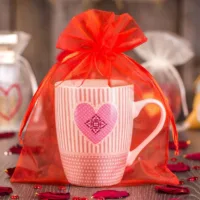 Sacs en organza 15 x 20 cm - rouge Saint Valentin