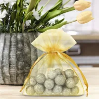 Sacs en organza 15 x 20 cm - vert Moyens sachets