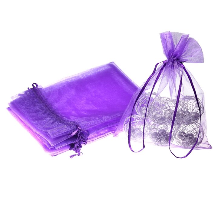 Sacs en organza 15 x 20 cm - violet foncé Lavande et pot-pourri