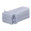 Sacs en organza 15 x 33 cm - argenté Sac de Noël