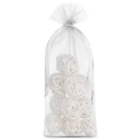 Sacs en organza 15 x 33 cm - blanc Moyens sachets 15x33 cm
