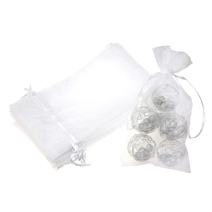 Sacs en organza 15 x 33 cm - blanc Moyens sachets